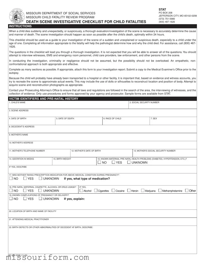 Fill in a Valid Mo 886 3228 Form