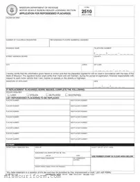 Fill in a Valid 2510 Missouri Form
