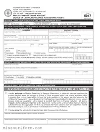 Fill in a Valid 5017 Missouri Form