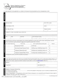 Fill in a Valid Missouri 1275 Form