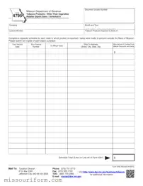Fill in a Valid Missouri 4795 Form