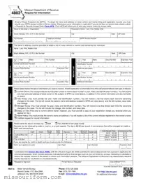 Fill in a Valid Missouri 4803 Form