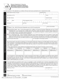 Fill in a Valid Missouri 570 Form