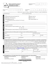 Fill in a Valid Missouri 8821 Form