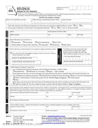 Fill in a Valid Missouri 943 Form