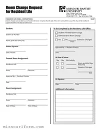 Fill in a Valid Missouri Baptist University Rl007 Form