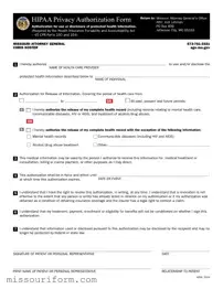Fill in a Valid Missouri Hipaa Form