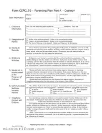 Fill in a Valid Missouri Parenting Plan Form