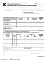 Fill in a Valid Missouri Quarterly Contribution Form