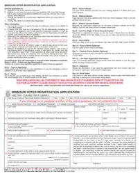 Fill in a Valid Missouri Voter Registration Application Form