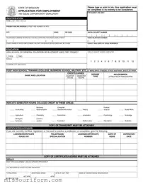 Fill in a Valid Mo Application Employment Form